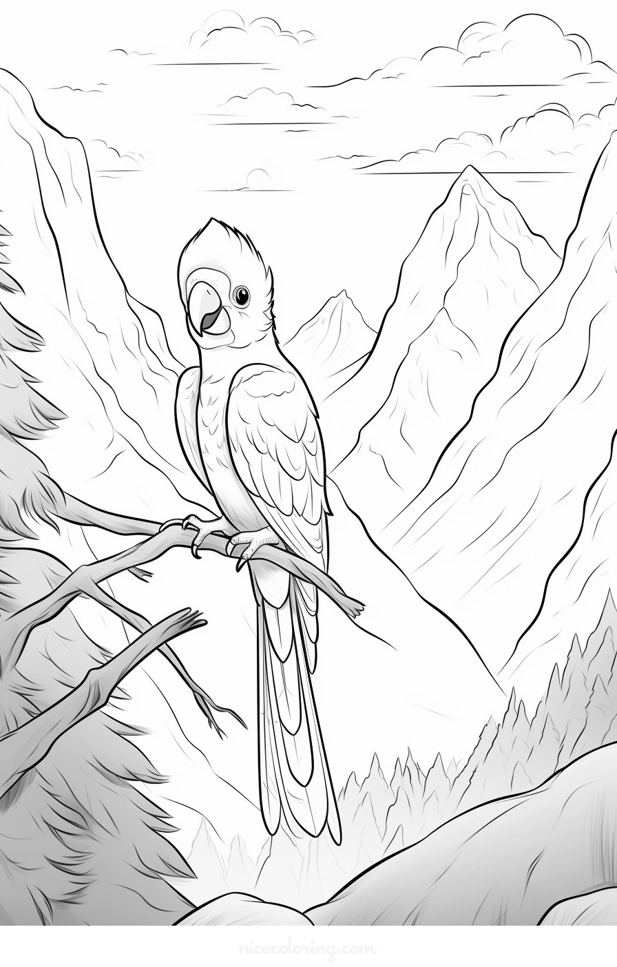 A bird perched on a branch