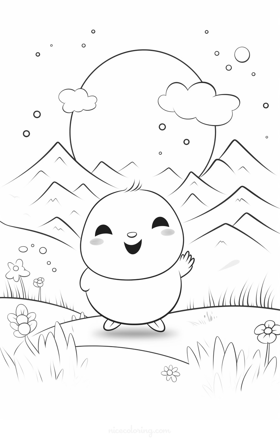 Eagle soaring high above mountains coloring page