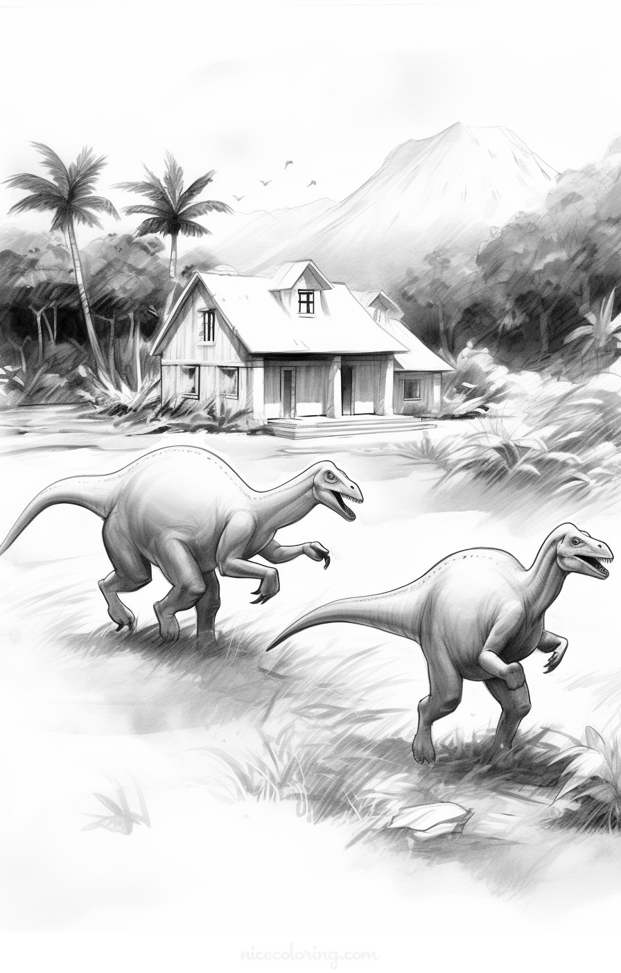 page de coloriage de Tyrannosaurus Rex
